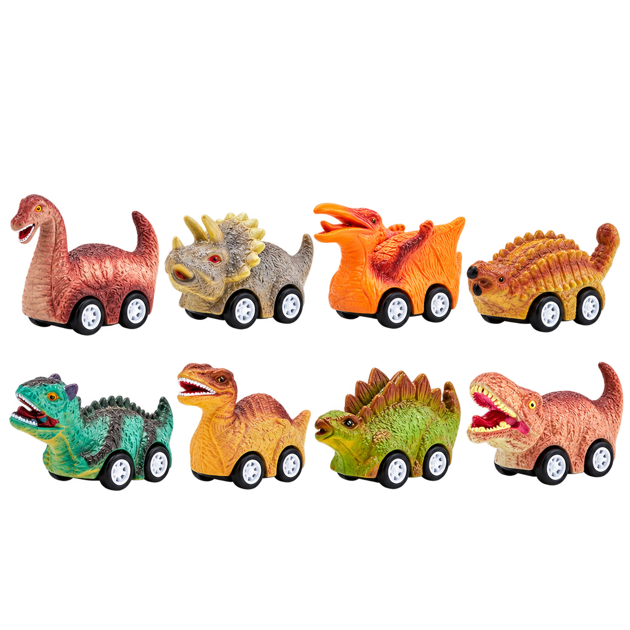 Dino Racer Crew — 8 Pull-Back Cars